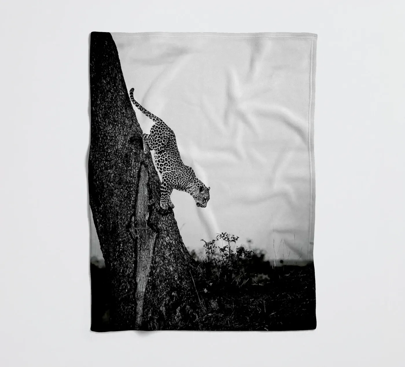 Pouncing Leopard fleece blanket by Natural Kingdom