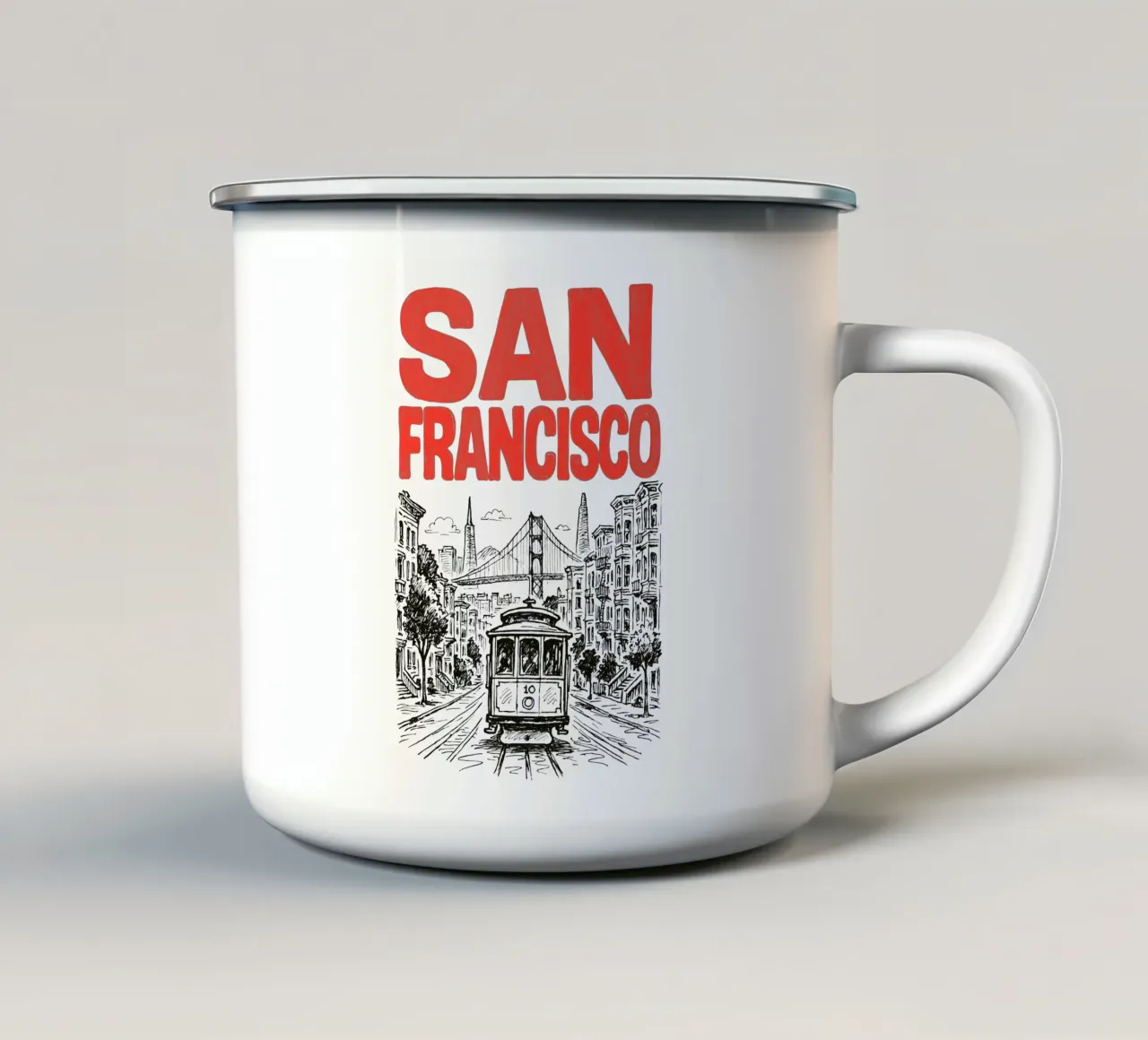 Golden Lines – City of Hills tazza in smalto da MOOODZART