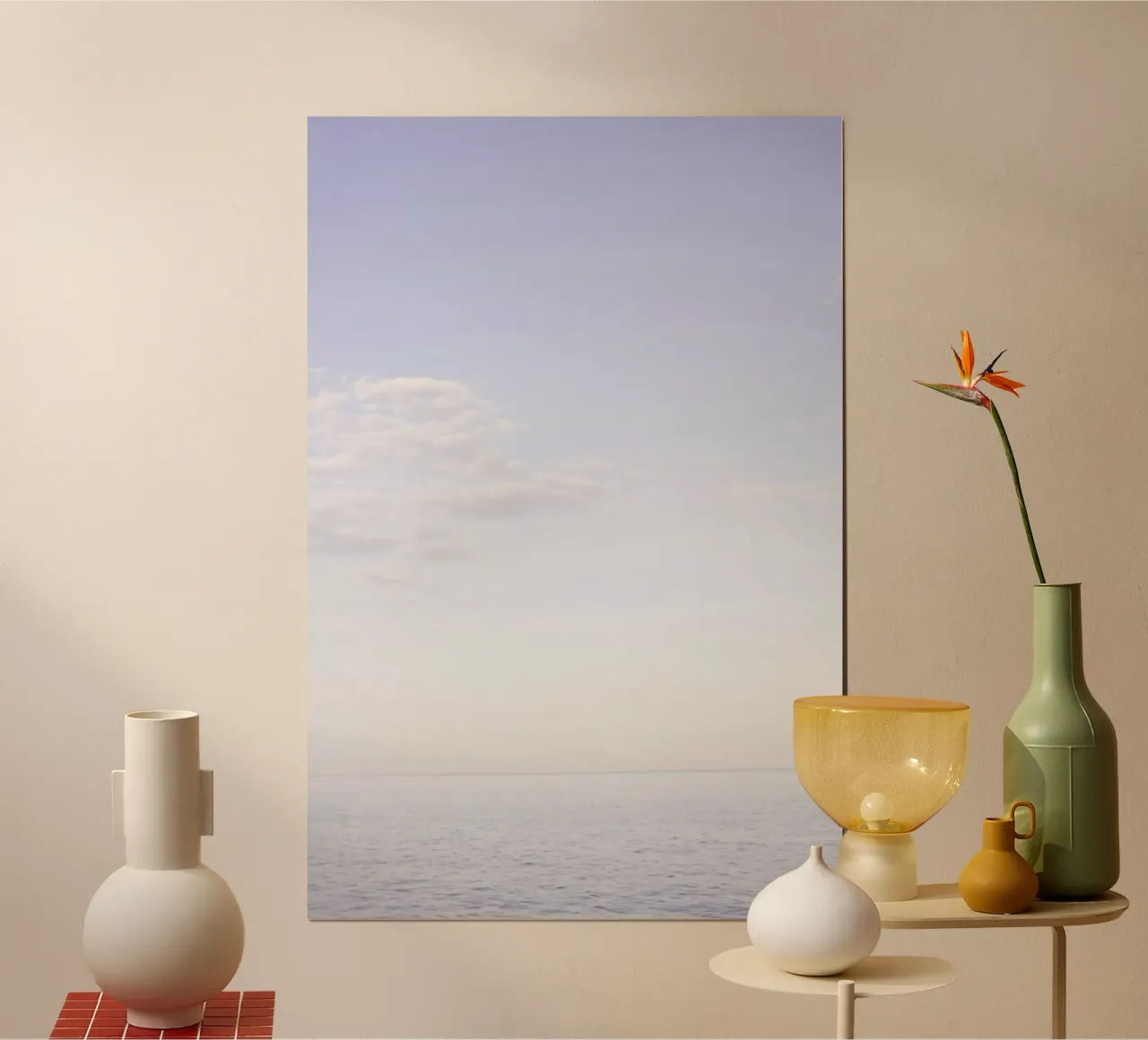 Elkenøre Strand poster con telaio in legno da Marlene Sørensen
