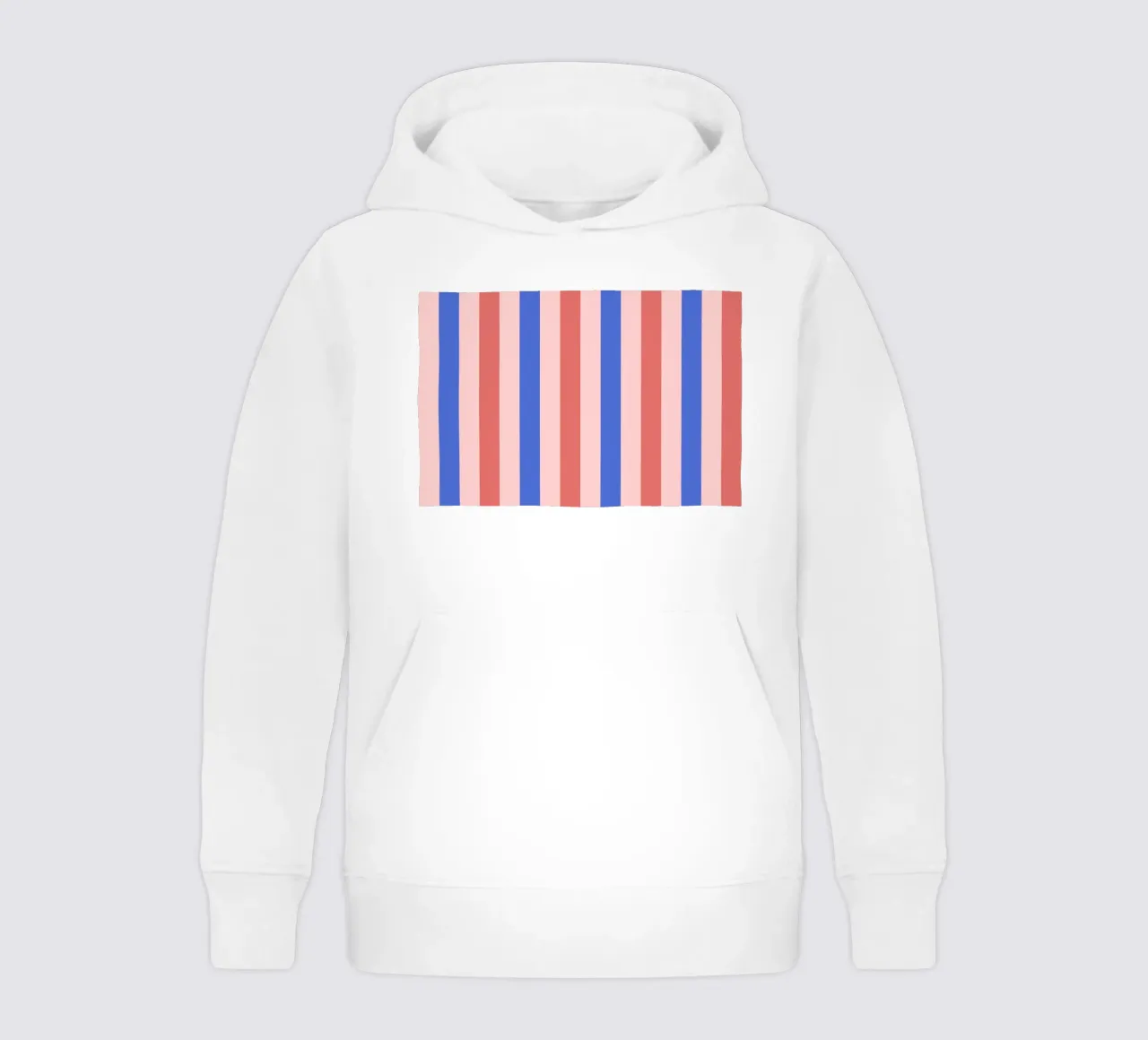 Linee di blush e blu felpa bambino con cappuccio da Wackapacka