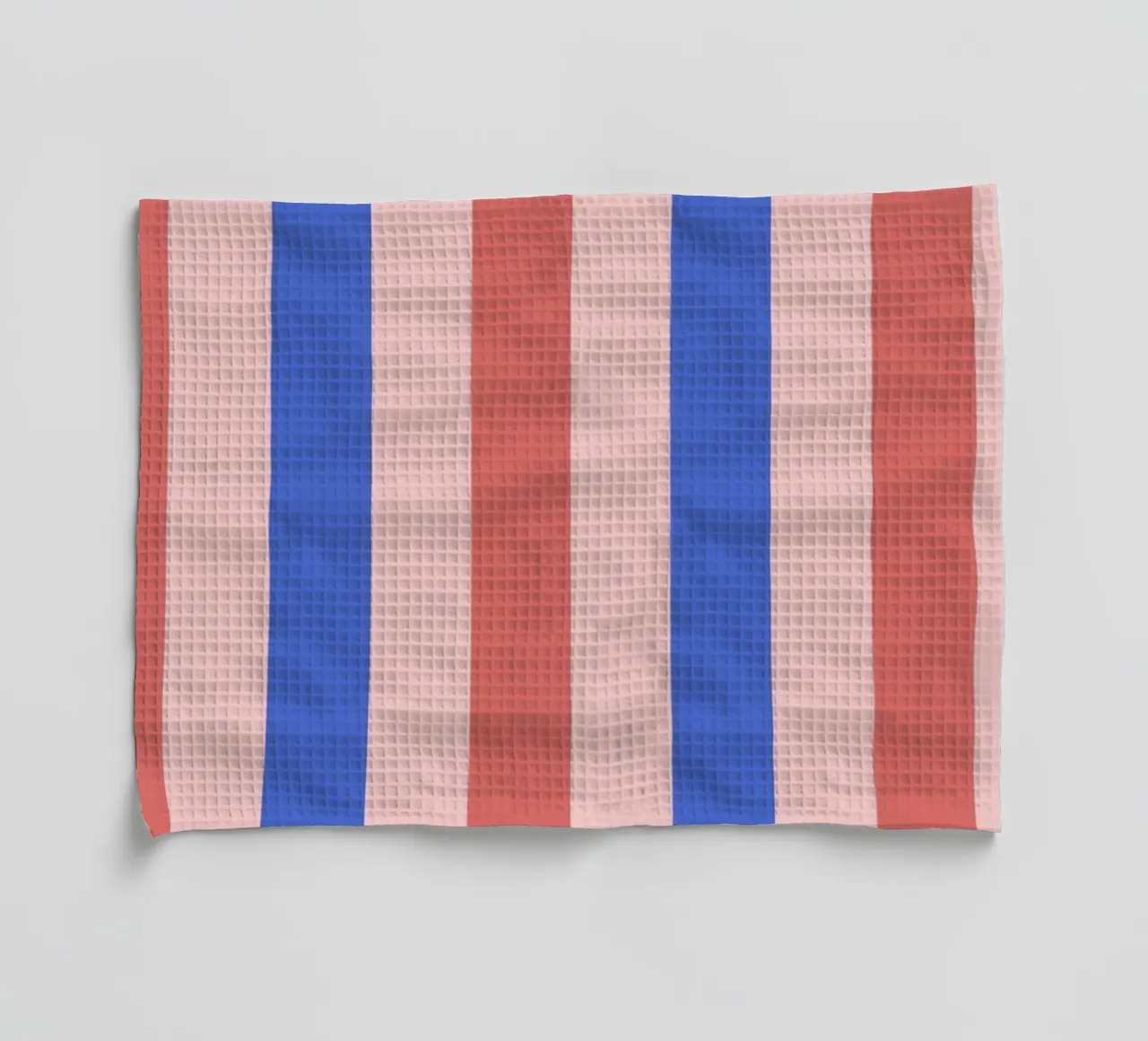 Blush and blue lines tea towel by Wackapacka