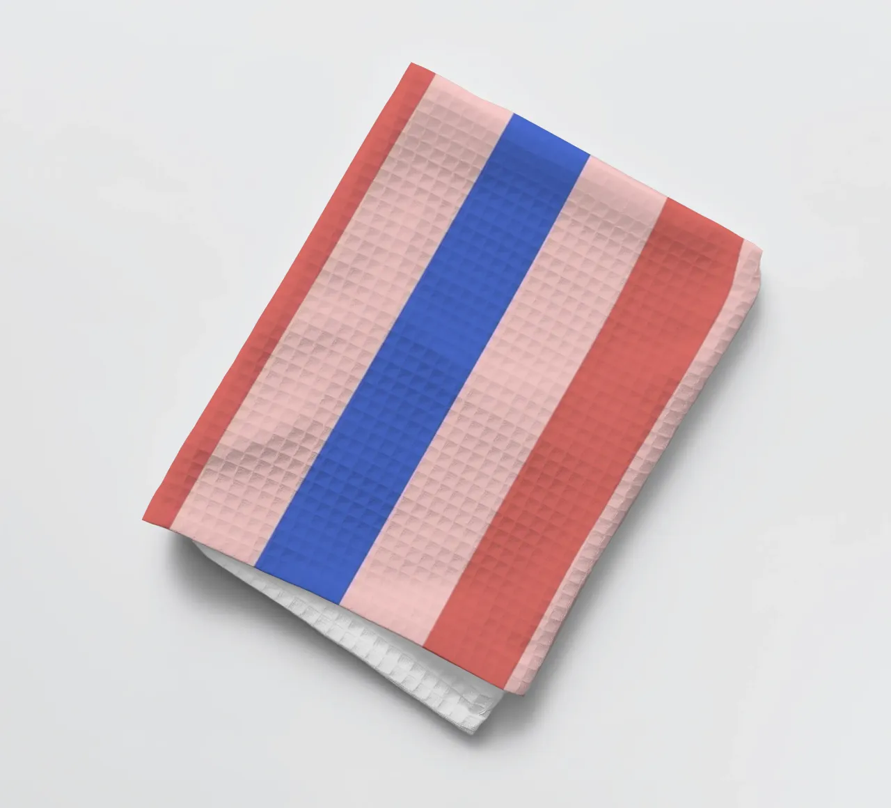 Blush and blue lines tea towel by Wackapacka