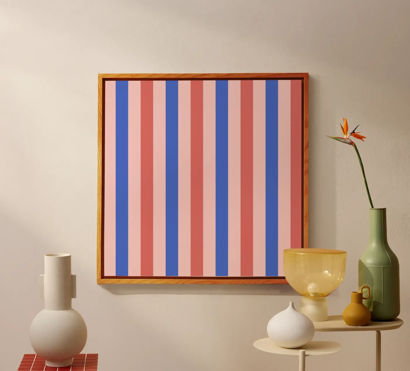 Linee di blush e blu plexiglass da Wackapacka