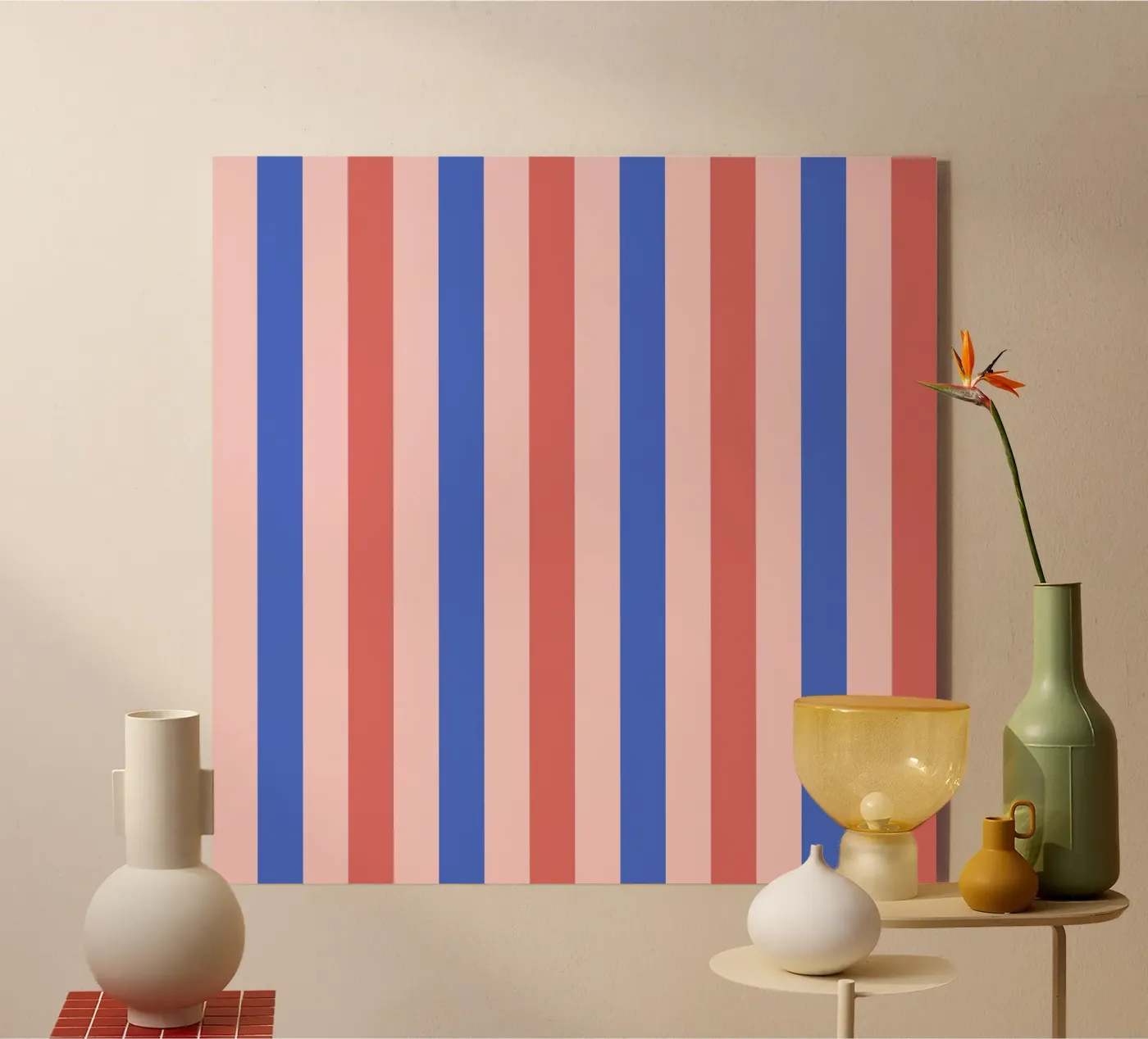 Linee di blush e blu plexiglass da Wackapacka
