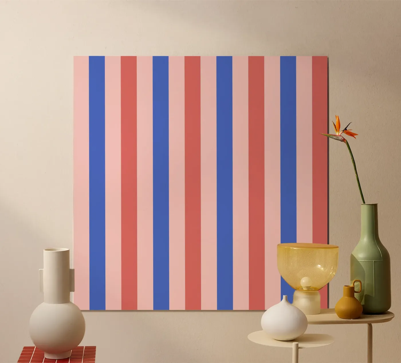 Linee di blush e blu poster da Wackapacka