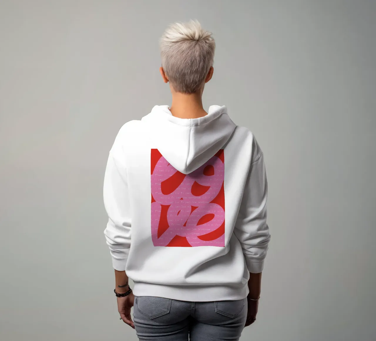 Amore dipinto felpa con cappuccio da Retro Love