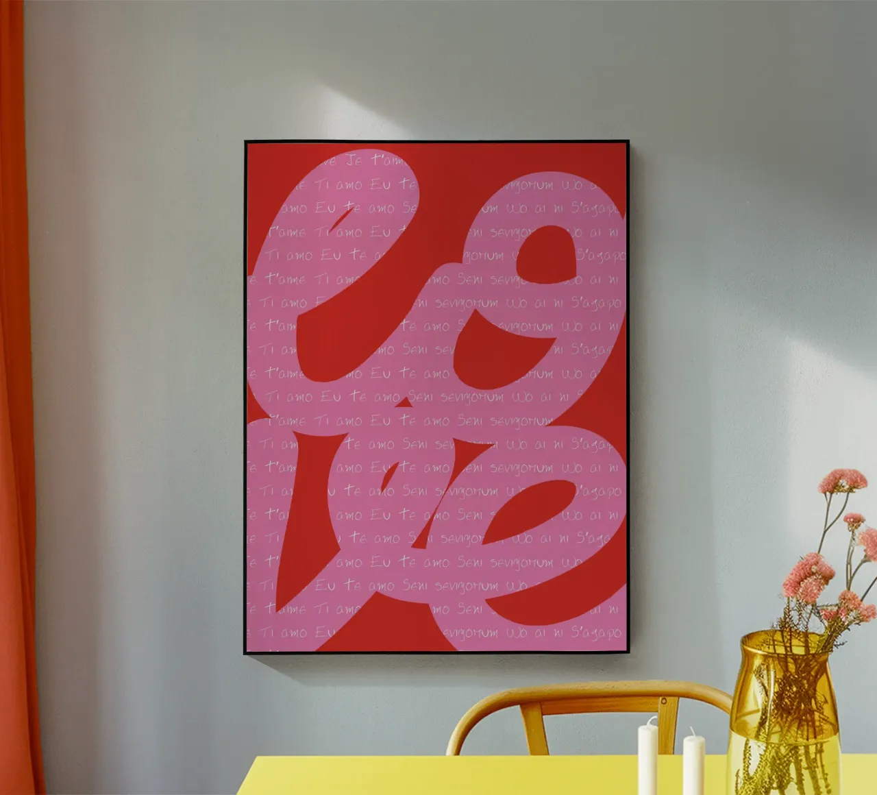 Amore dipinto plexiglass da Retro Love