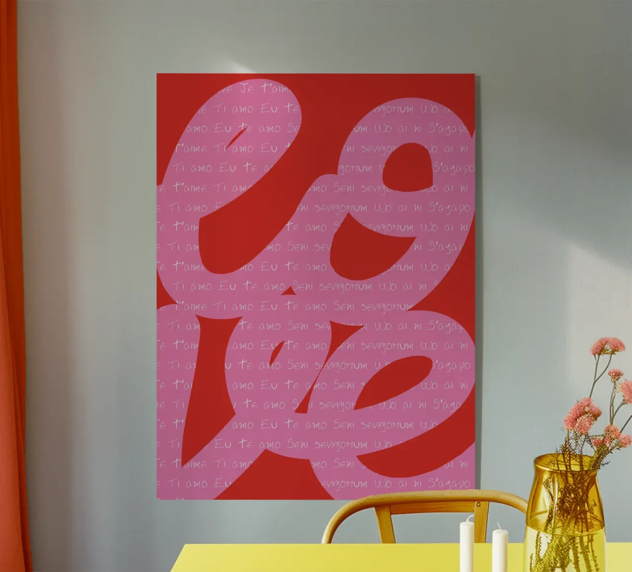 Amore dipinto plexiglass da Retro Love