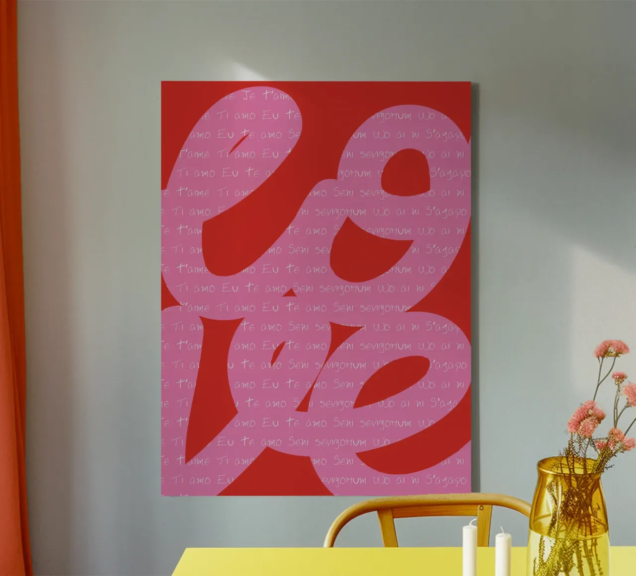 Painted Love canvas by Retro Love