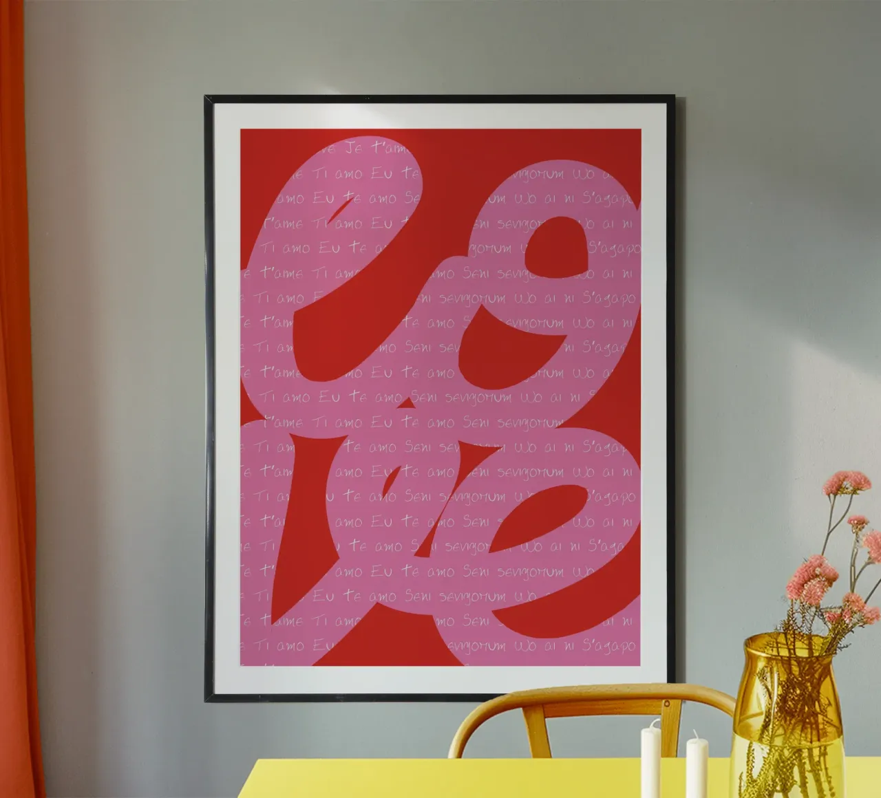Amore dipinto poster da Retro Love