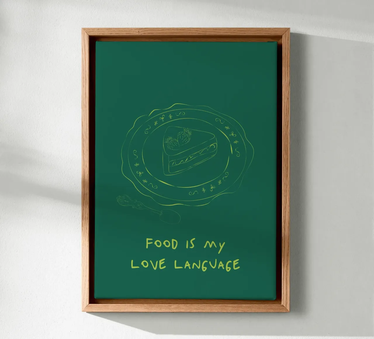 Food is my Love Language tela con Cornice a cassetta da Retro Love