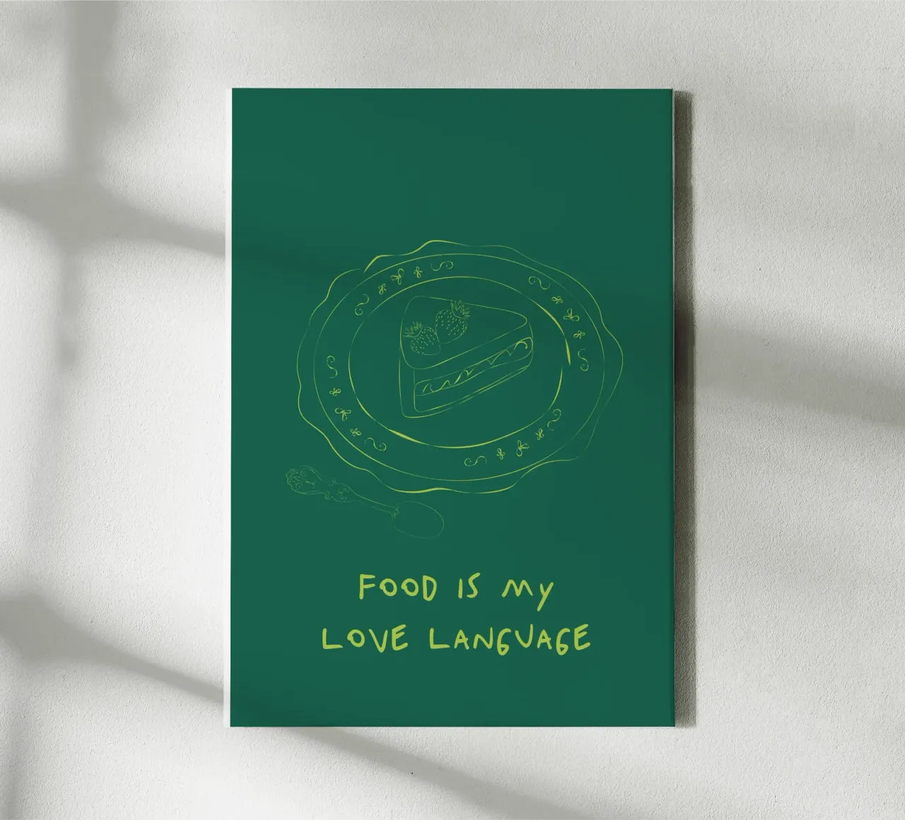 Food is my Love Language tela con Cornice a cassetta da Retro Love