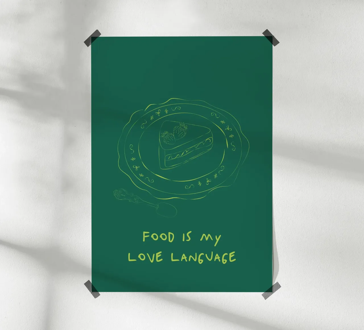Food is my Love Language poster da Retro Love