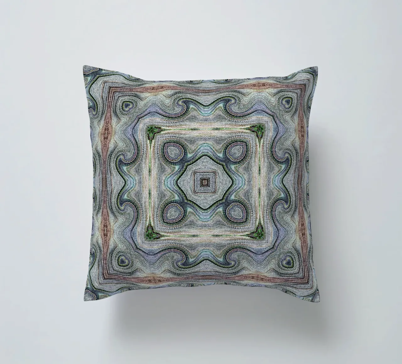 Ornamento antico in look chiaro cuscino da Gürsel Yesil Digital Art