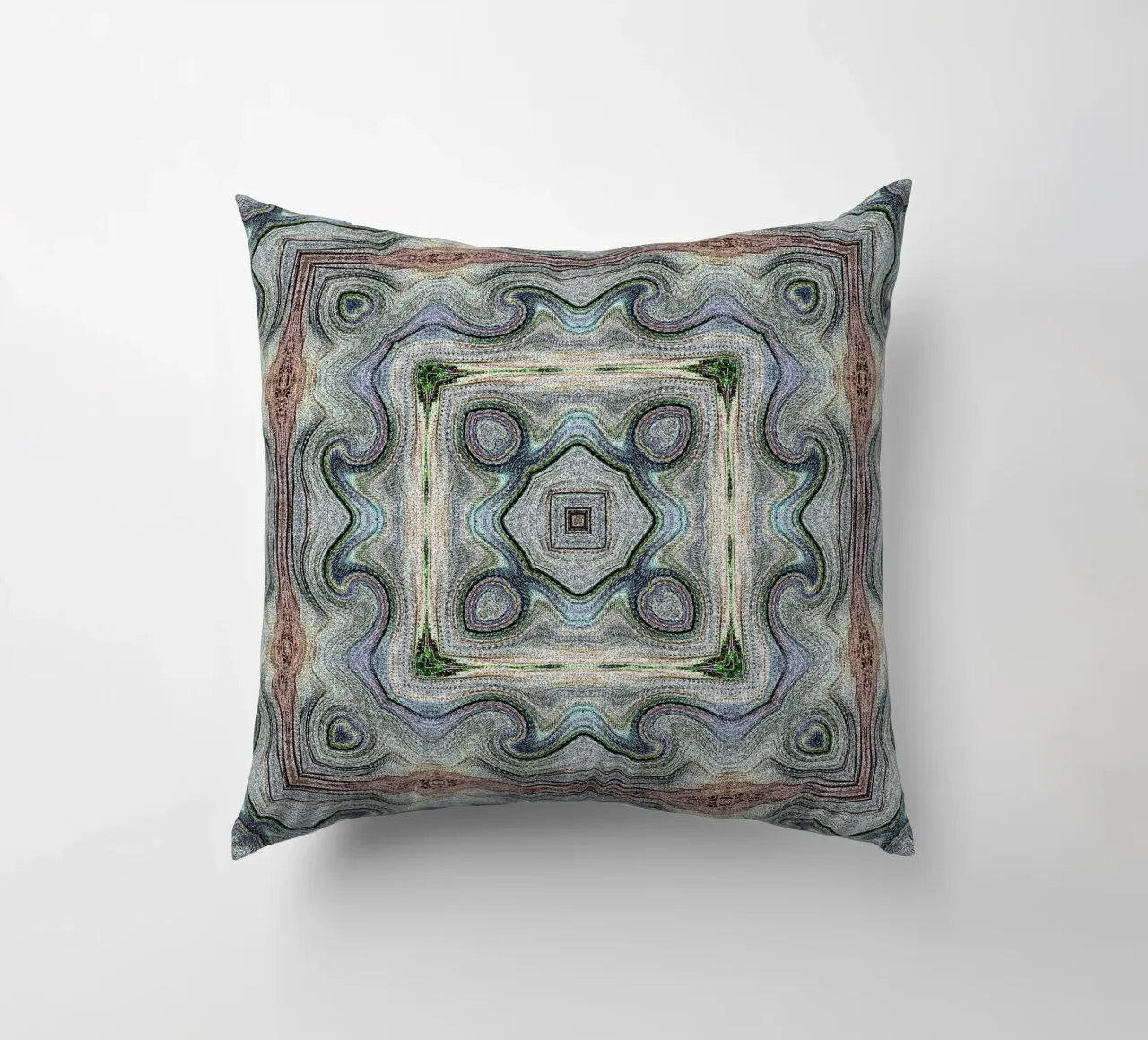 Ornamento antico in look chiaro cuscino da Gürsel Yesil Digital Art