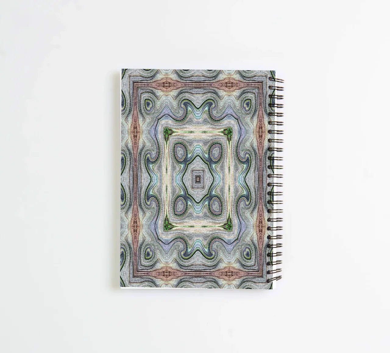 Antique ornament in light-coloured look spiral notebook by Gürsel Yesil Digital Art