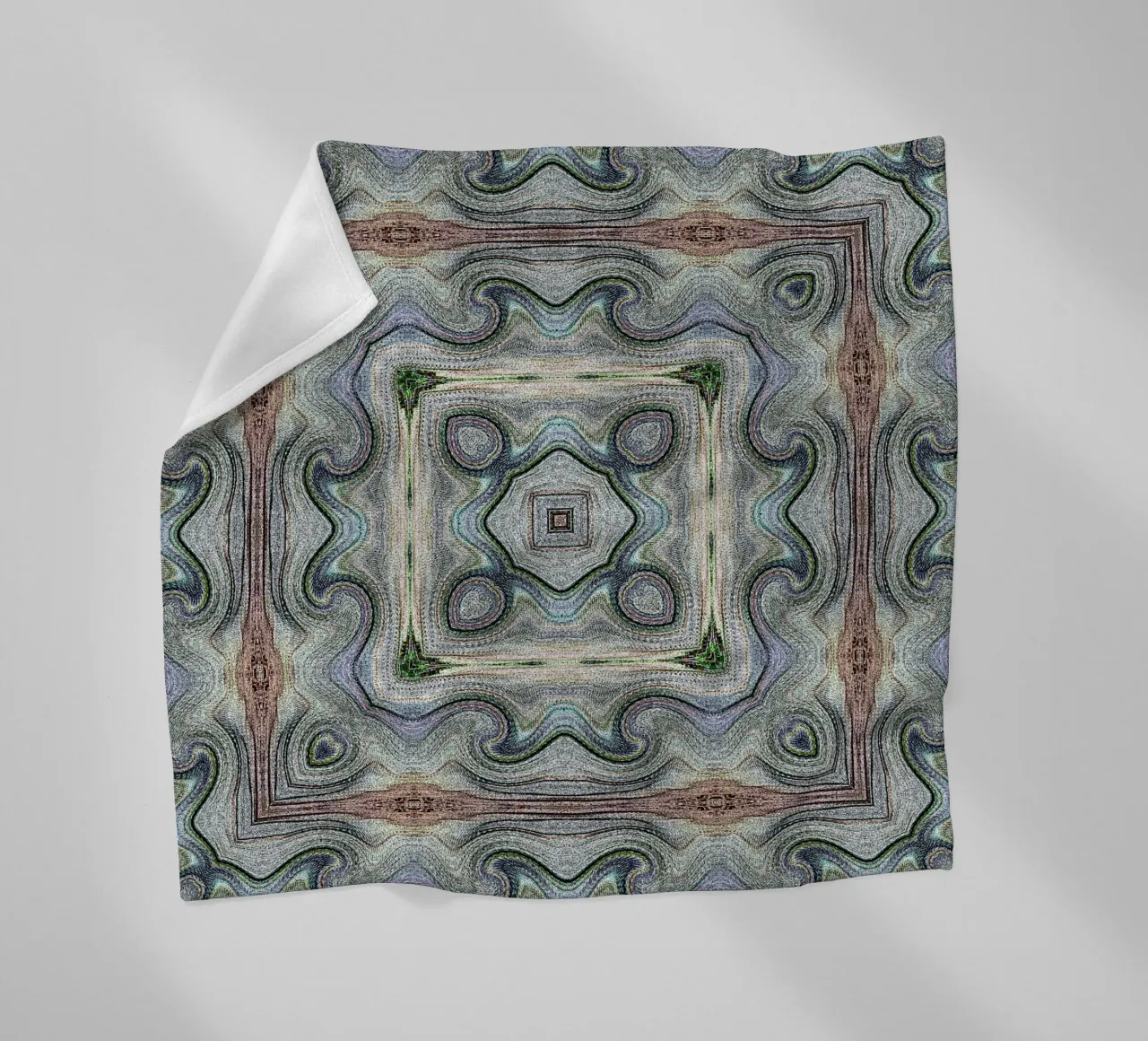 Antique ornament in light-coloured look fleece blanket by Gürsel Yesil Digital Art