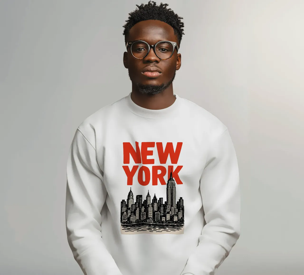 Handdrawn New York Vibes felpa da MOOODZART