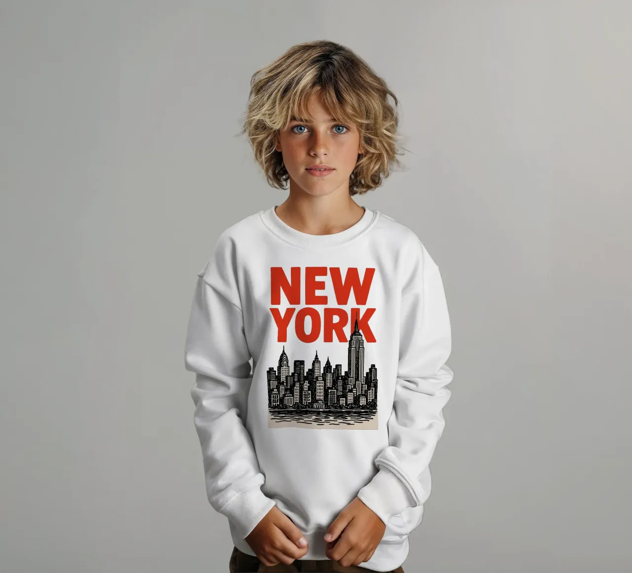 Handdrawn New York Vibes felpa bambino da MOOODZART