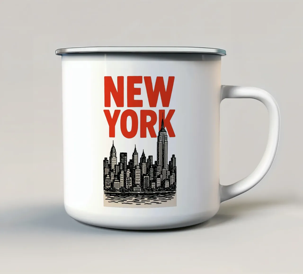 Handdrawn New York Vibes tazza in smalto da MOOODZART