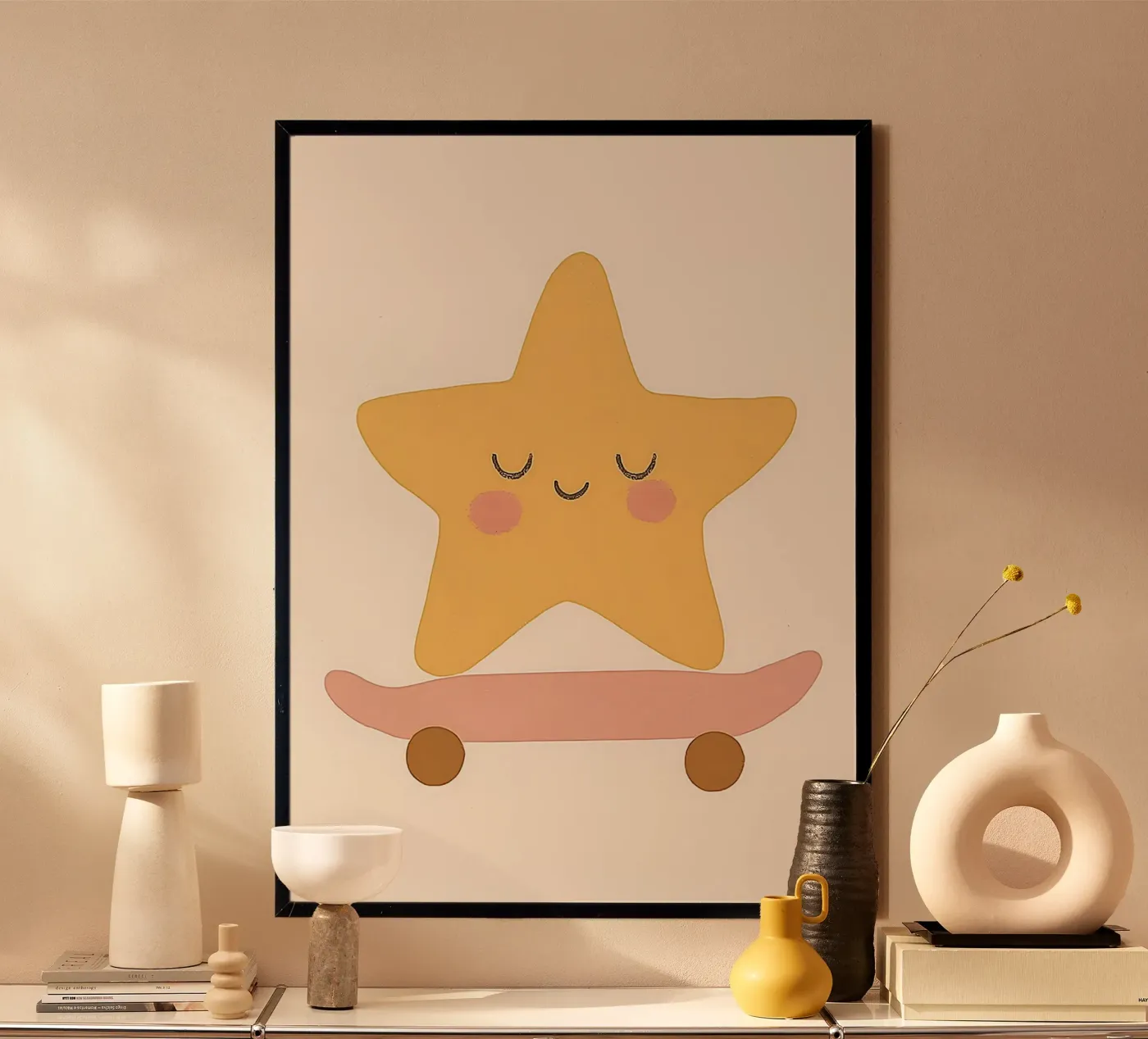 Stampa di una piccola stella, poster sullo skateboard, stampa per bambini poster da Little Lola