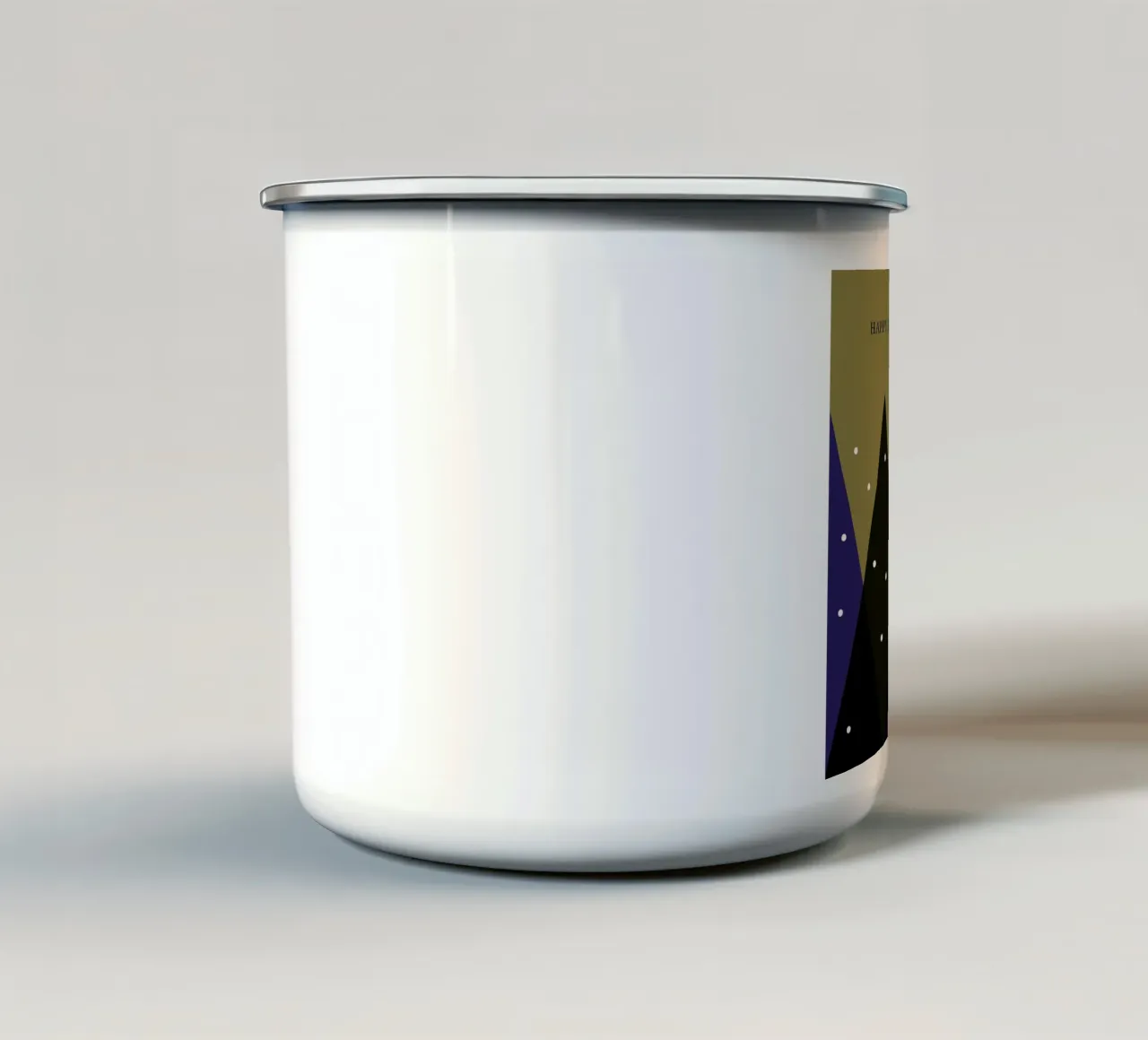 Happy, Happy Holidays tazza in smalto da Bo Lundberg