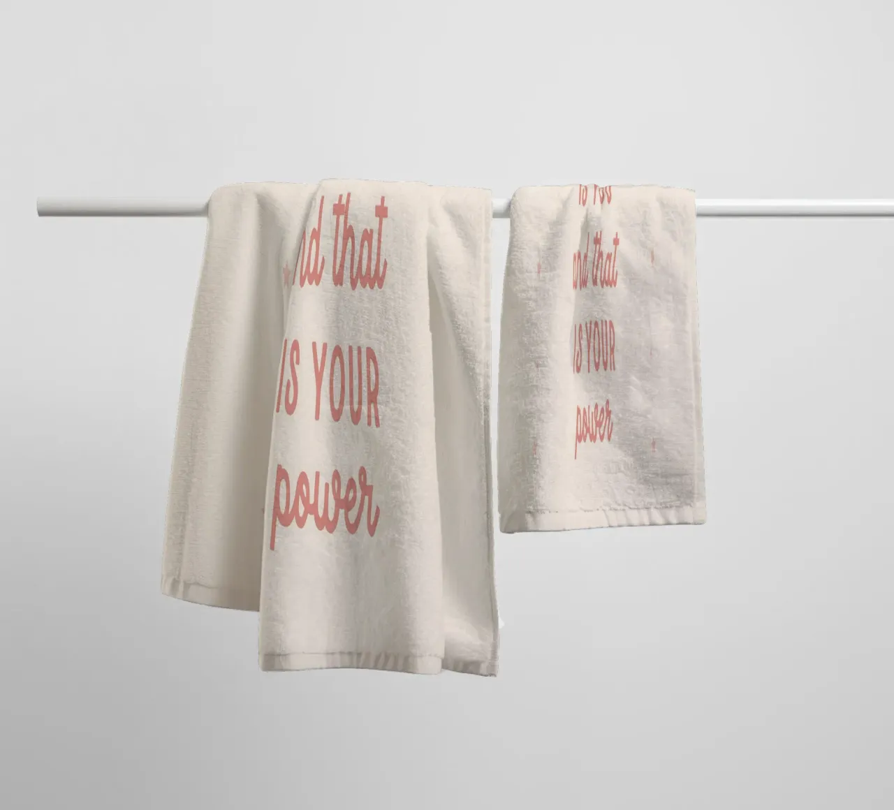 Positive Affirmation, Kids Nursery Wall Art towel by Little Lola
