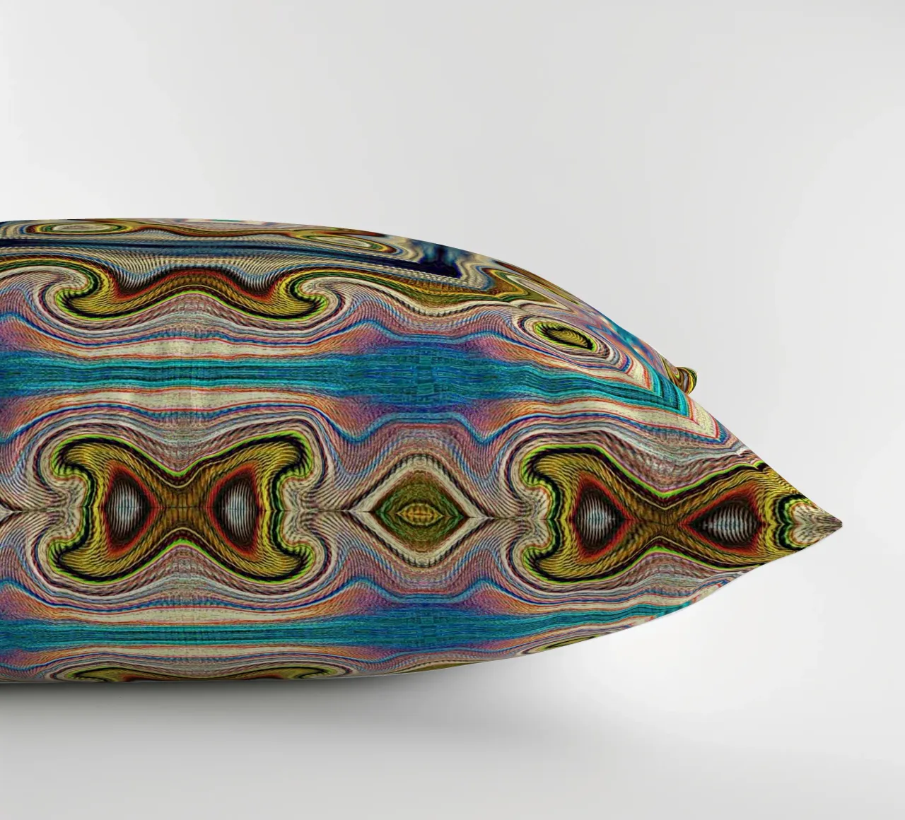 Antique ornament in royal colours decorative cushion by Gürsel Yesil Digital Art
