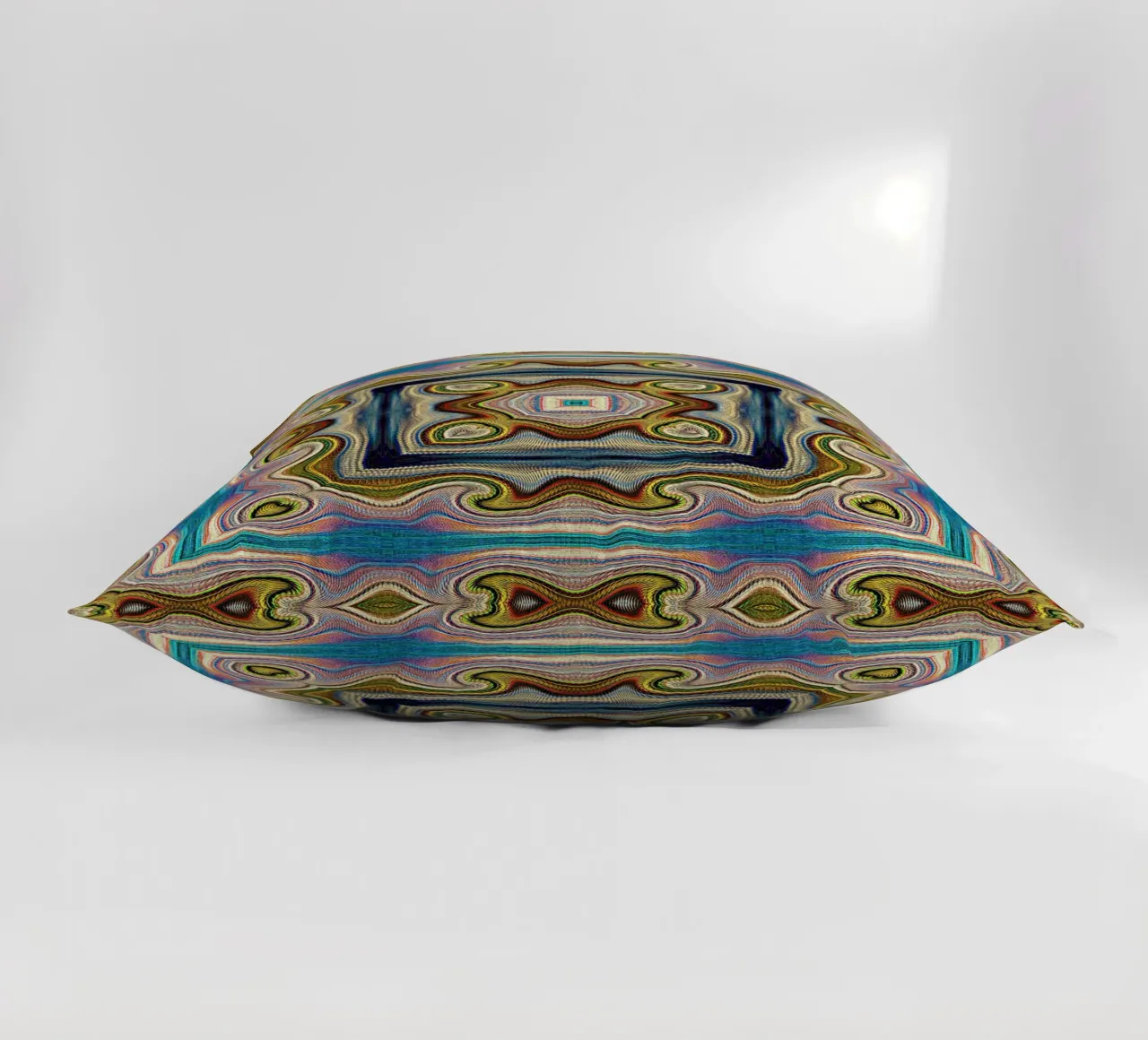 Antique ornament in royal colours decorative cushion by Gürsel Yesil Digital Art