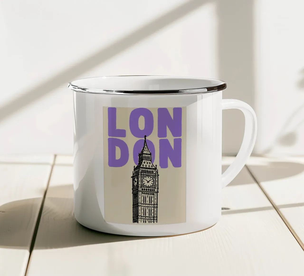 Purple London Calling tazza in smalto da MOOODZART