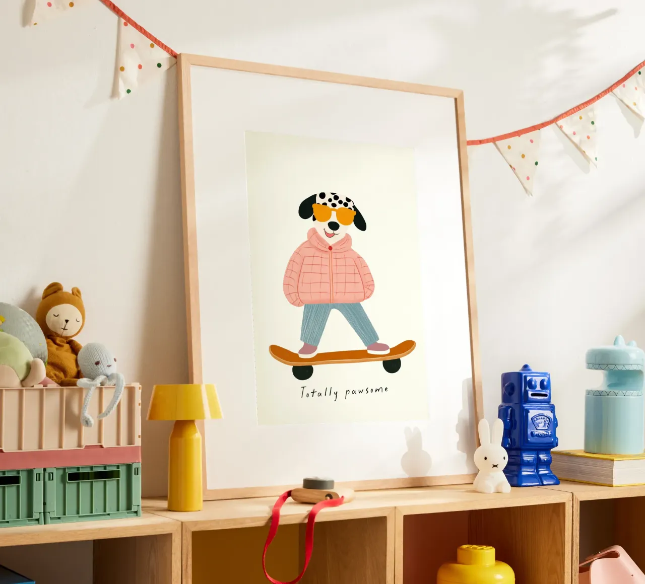 Totally Pawsome, Skateboarding per cani, asilo nido per ragazzi poster da Little Lola
