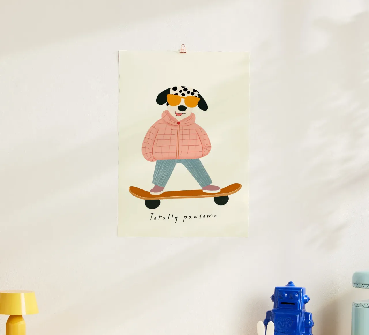 Totally Pawsome, Skateboarding per cani, asilo nido per ragazzi poster da Little Lola