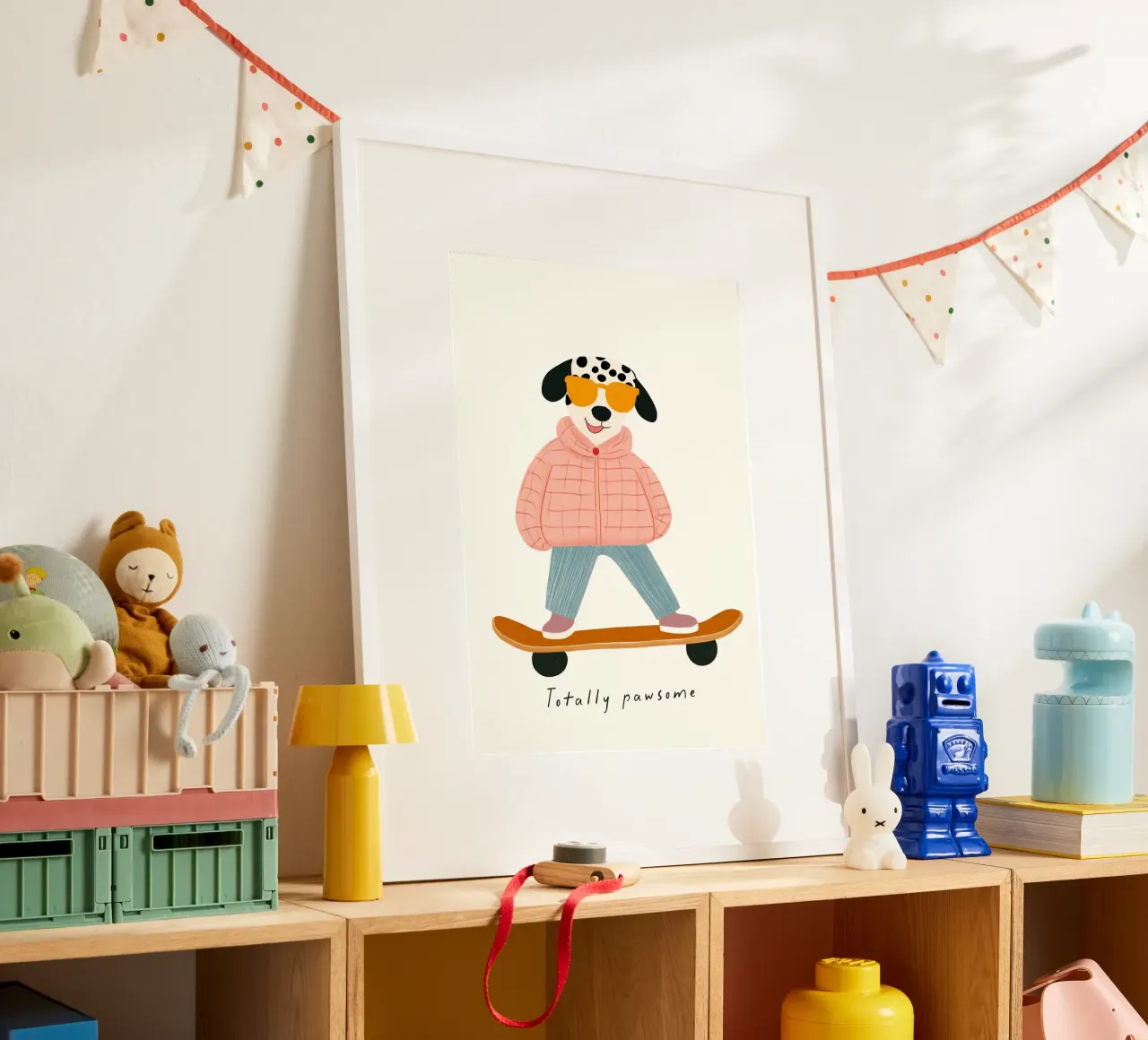 Totally Pawsome, Skateboarding per cani, asilo nido per ragazzi poster da Little Lola