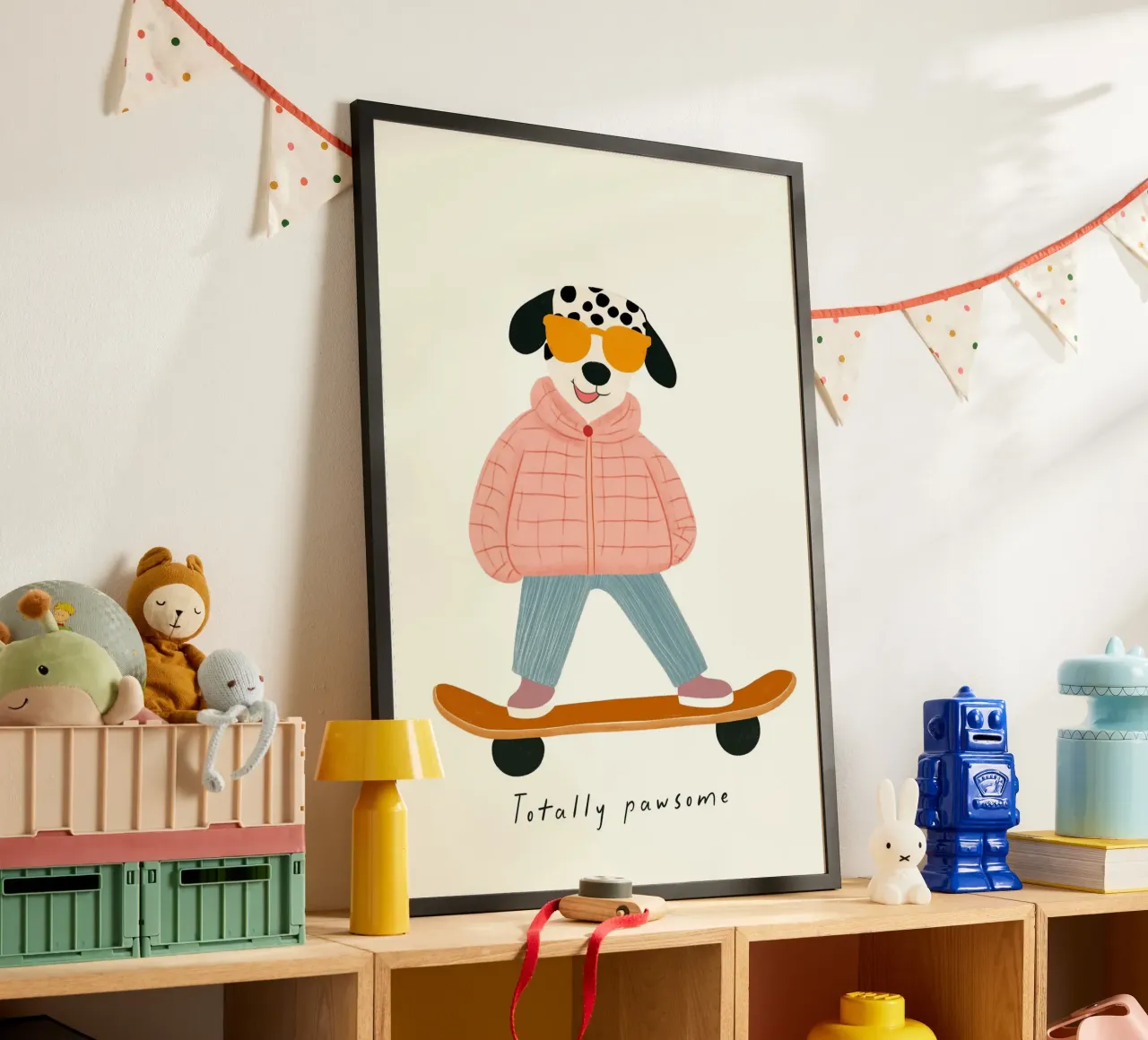 Totally Pawsome, Skateboarding per cani, asilo nido per ragazzi poster da Little Lola