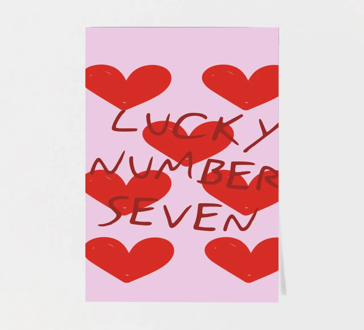 Lucky Number Seven sticker sheet by Retro Love