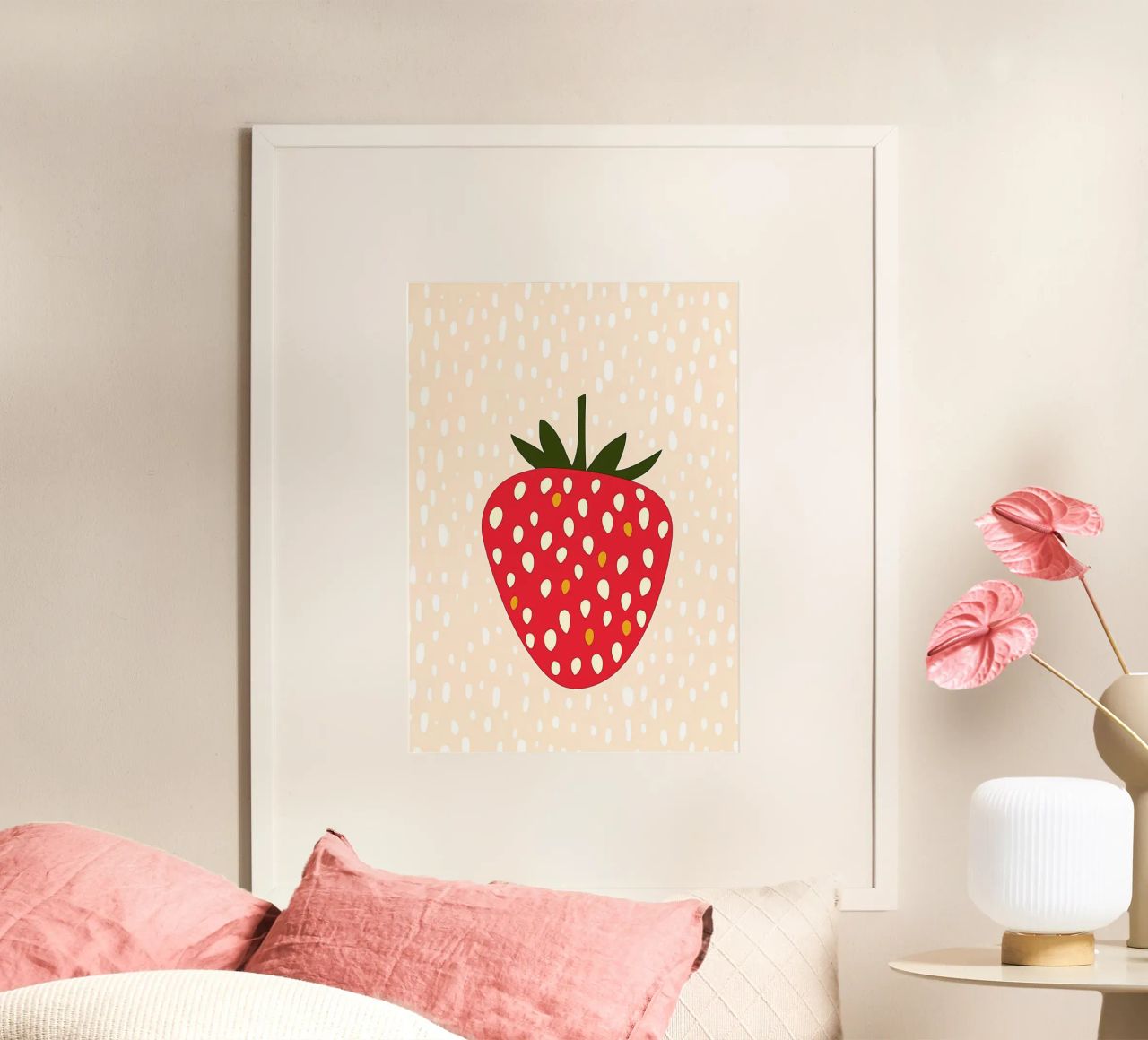 Strawberry Print, Nursery Wall Art, Children's Decor poster by Little Lola