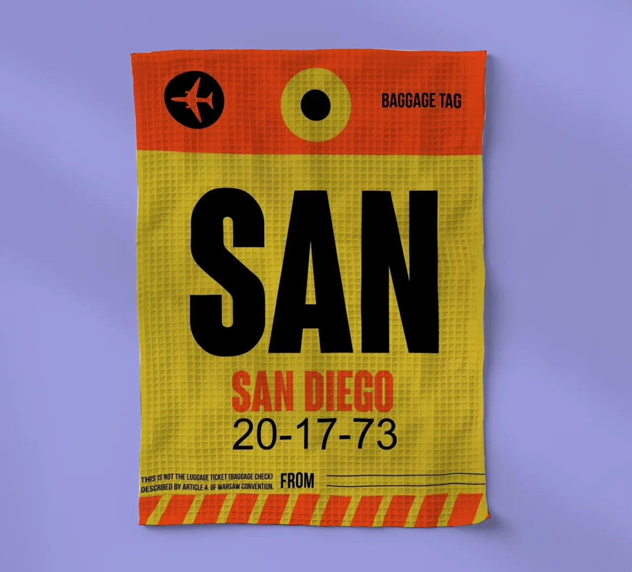 SAN-San Diego tea towel by Naxart