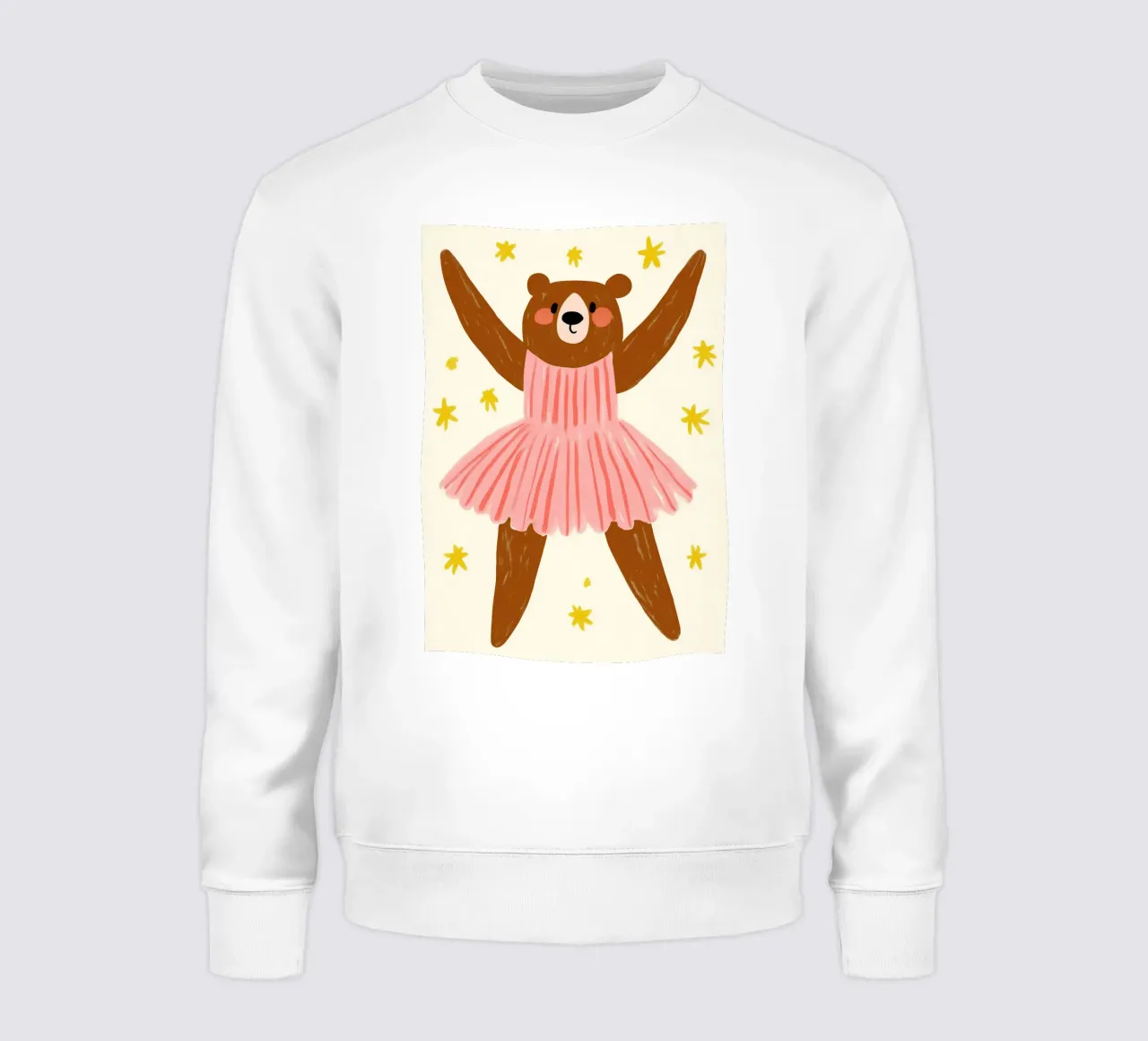 Ballerina Bear Print, Nursery Wall Art sweatshirt by Little Lola