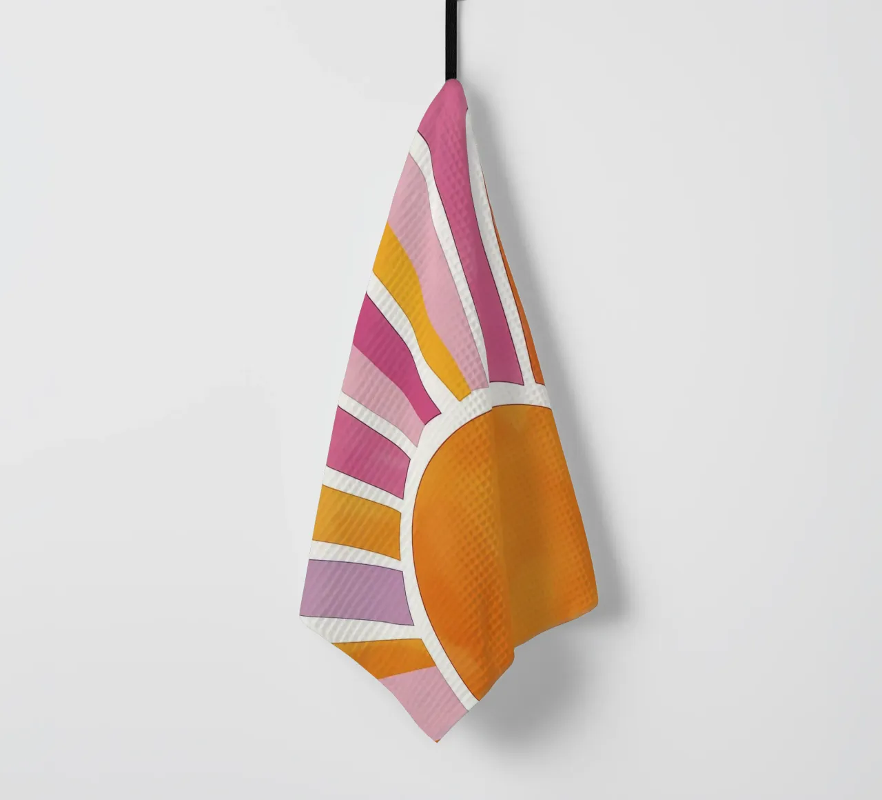 Pastel Sun ray print, Nursery Colourful Poster torchon de Little Lola