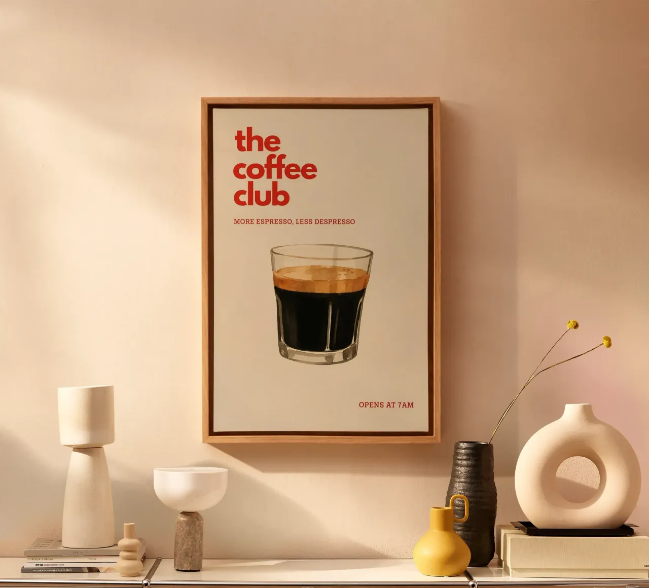 the Coffee Club tela con Cornice a cassetta da NORDLICHT DESIGNS