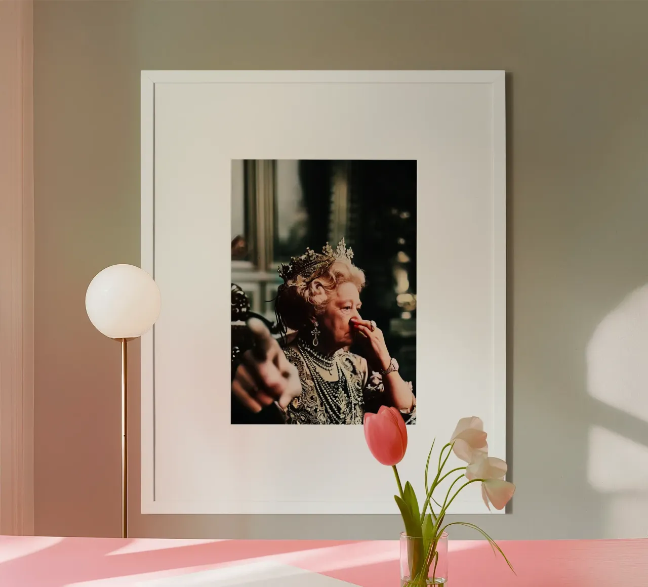 Divertente Bagno Vintage Regina Espressione Meme Arte Parodia poster con telaio in plastica da rangginangs