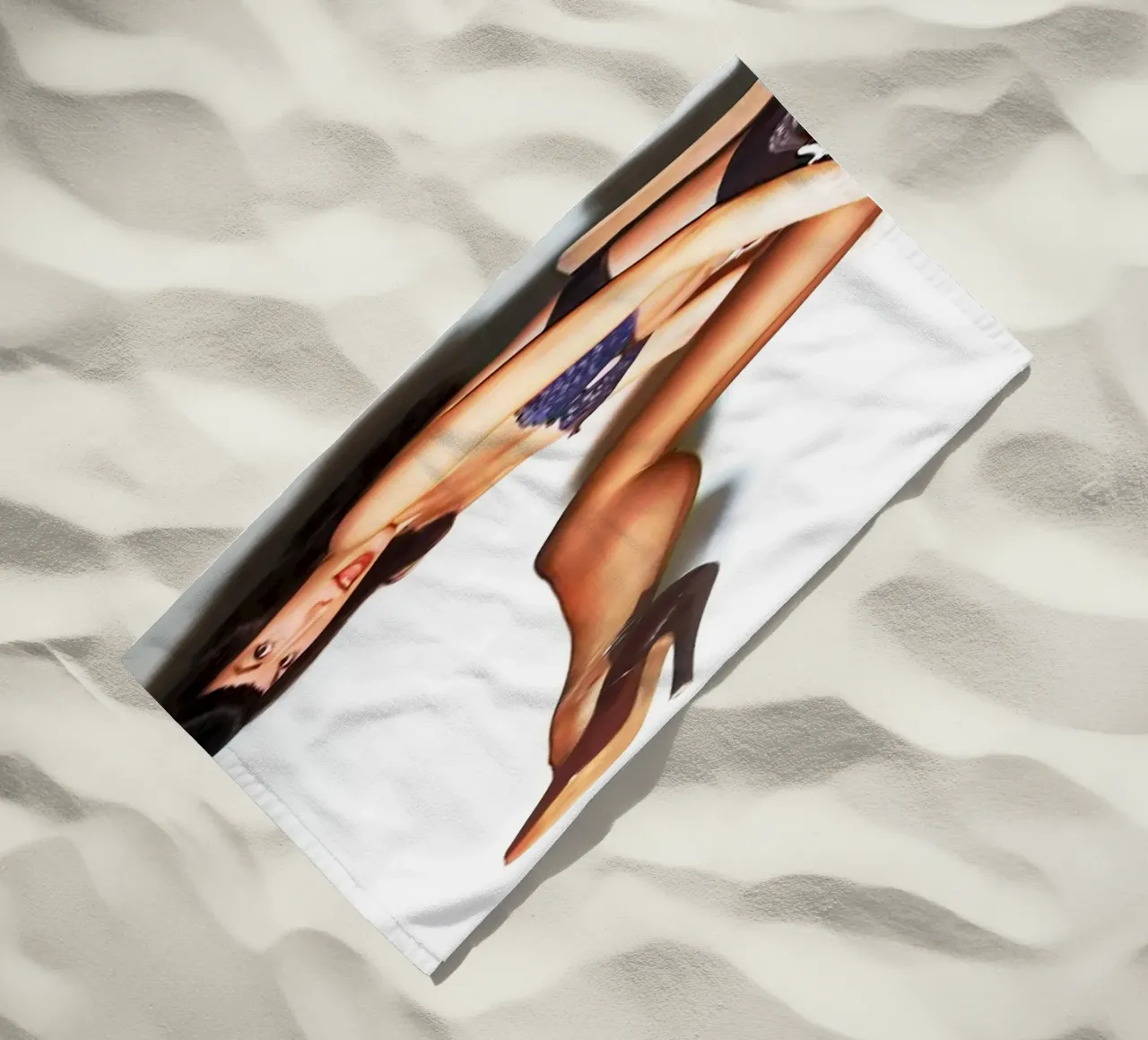 Un passo avanti con l'arte retrò vintage di Miss Bettie Page telo mare da rangginangs