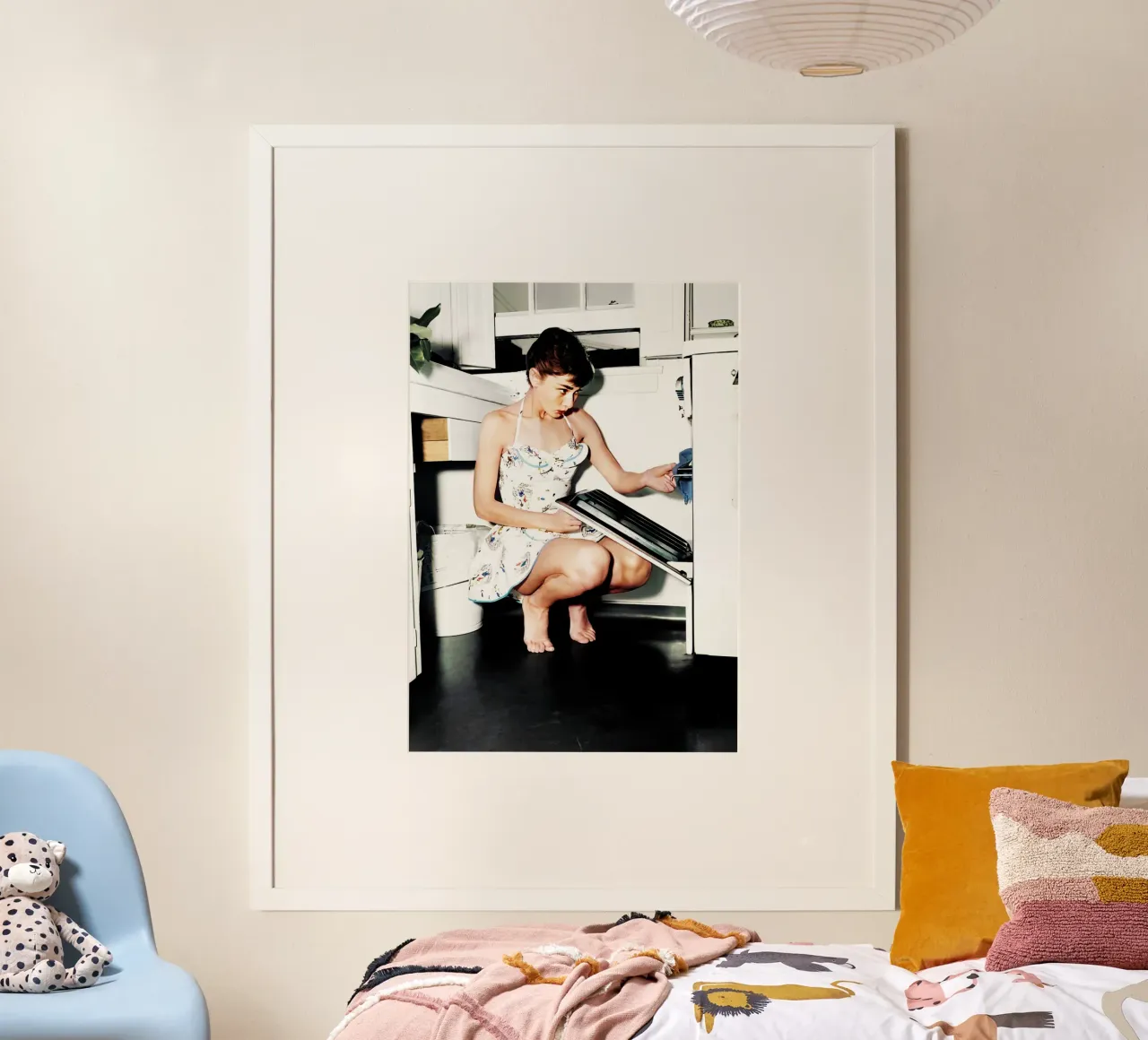 Buongiorno in cucina con Miss Audrey Hepburn Vintage poster con telaio in plastica da rangginangs