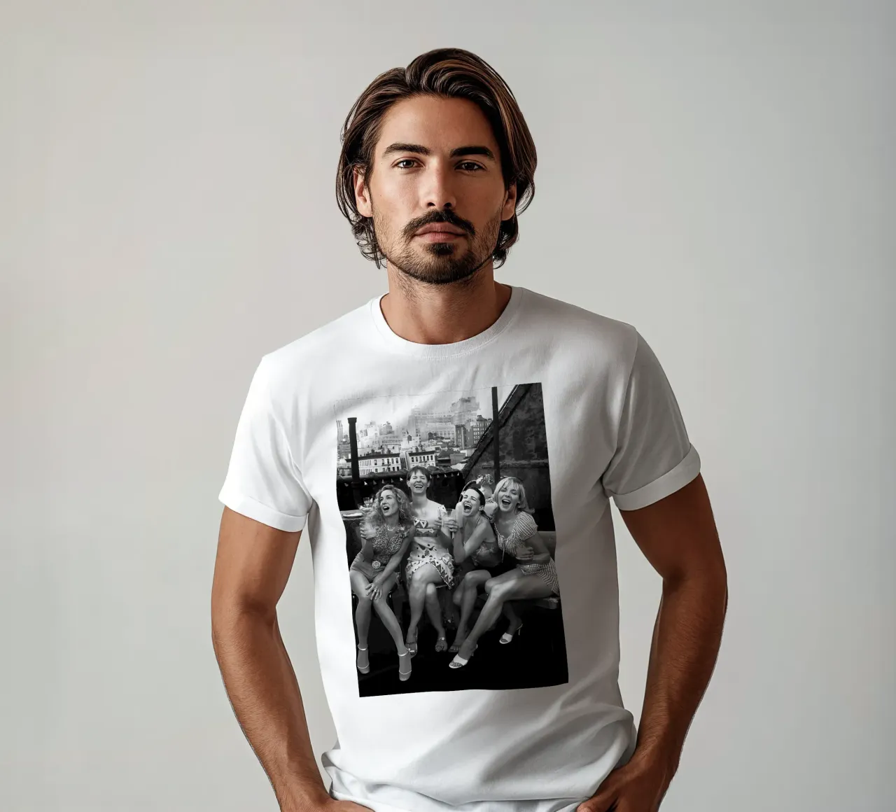 Rooftop Party scena iconica vintage Arte t-shirt da kembangross