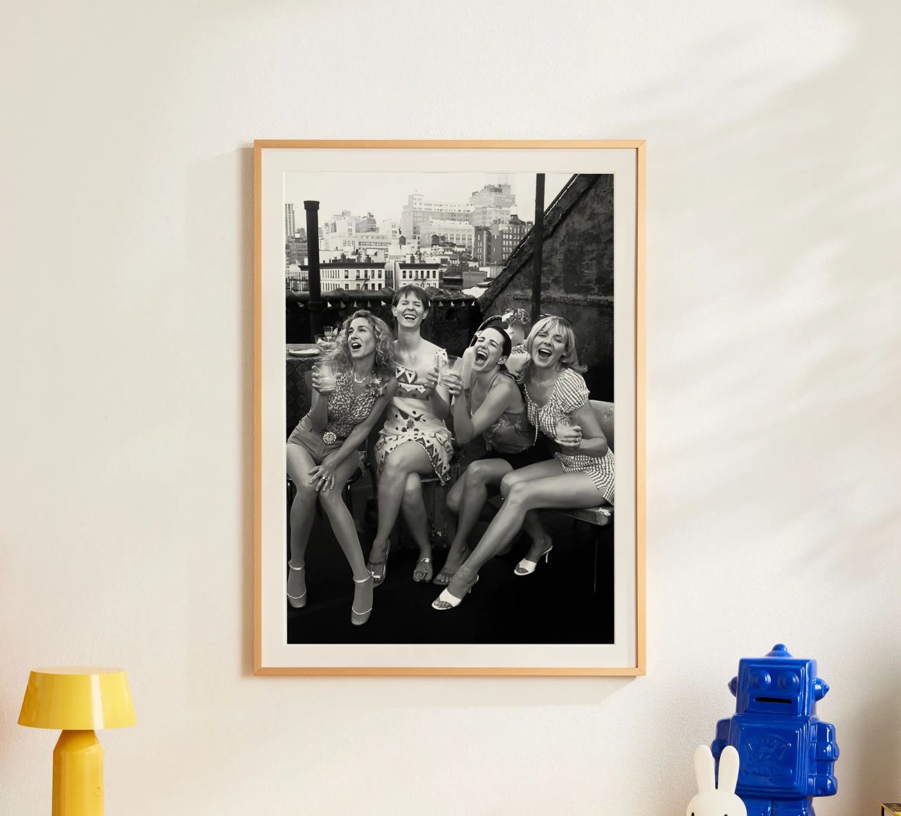 Rooftop Party scène iconique vintage Art poster de kembangross