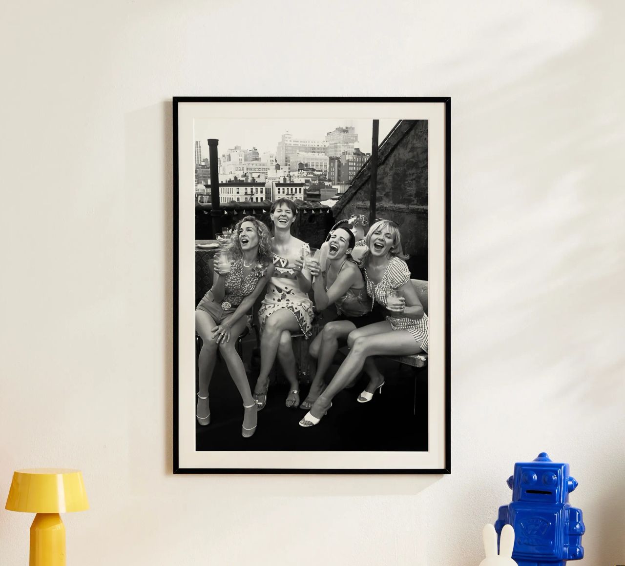 Rooftop Party scène iconique vintage Art poster de kembangross