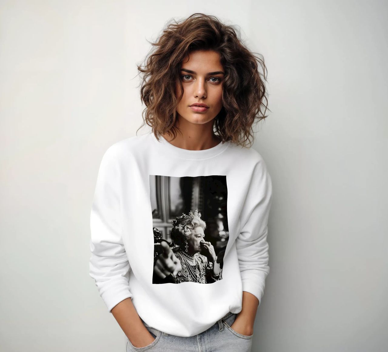 Funny Bathroom Vintage Queen Meme Art sweat de kembangross