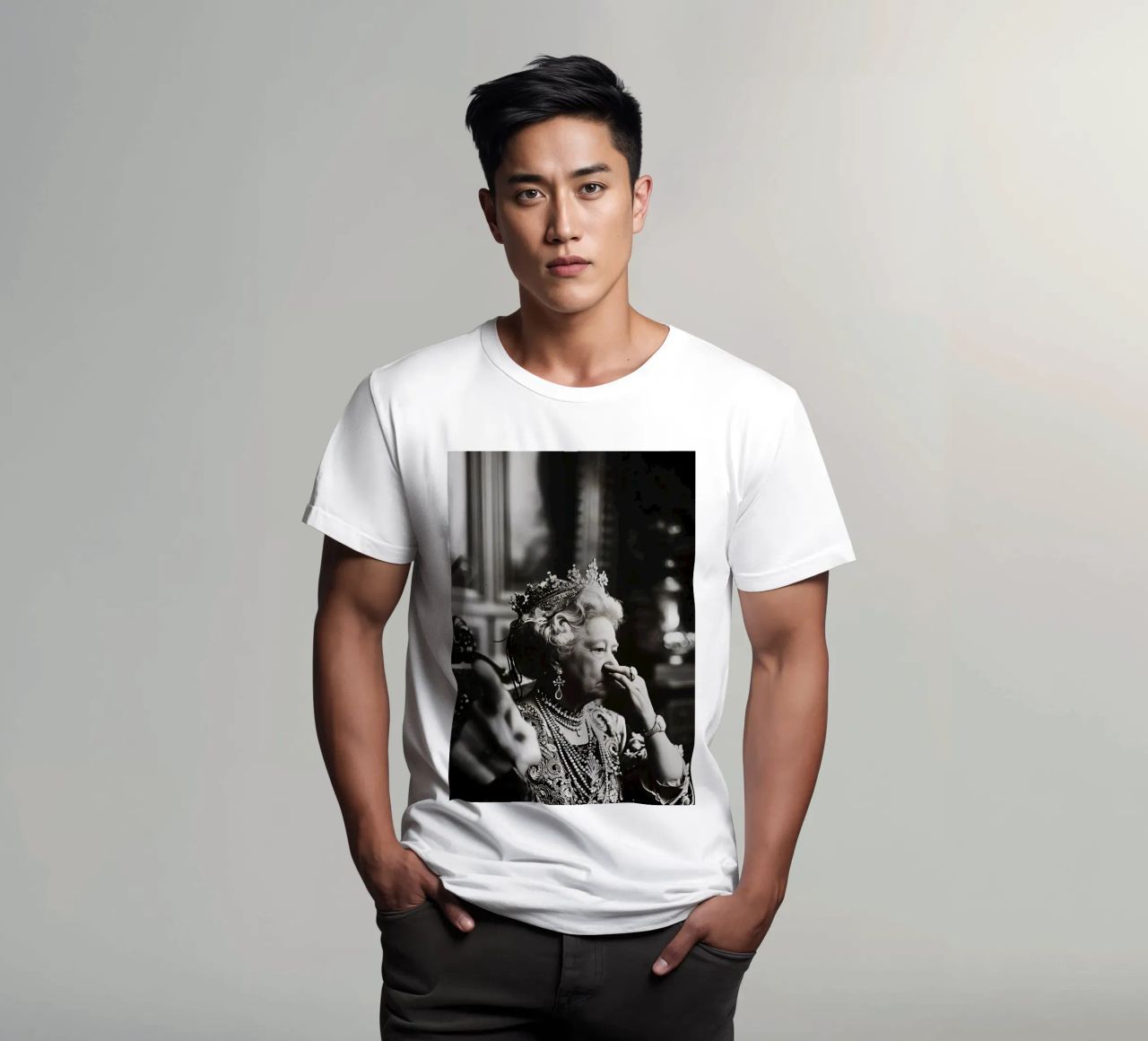 Funny Bathroom Vintage Queen Meme Art t-shirt de kembangross