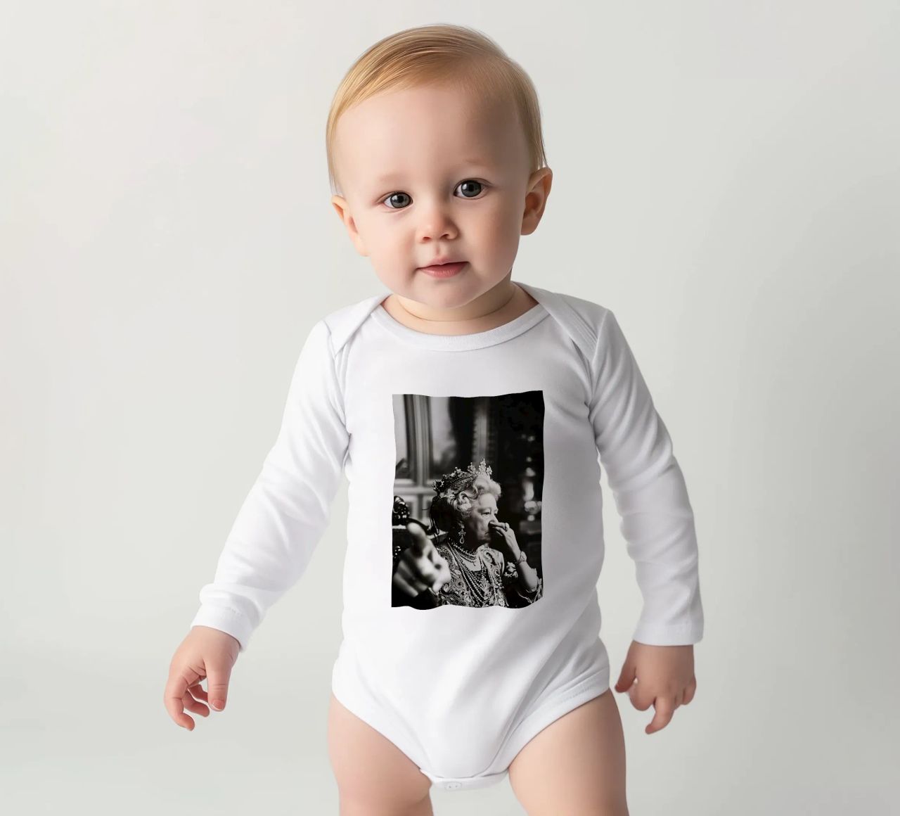 Funny Bathroom Vintage Queen Meme Art body manches longues de kembangross