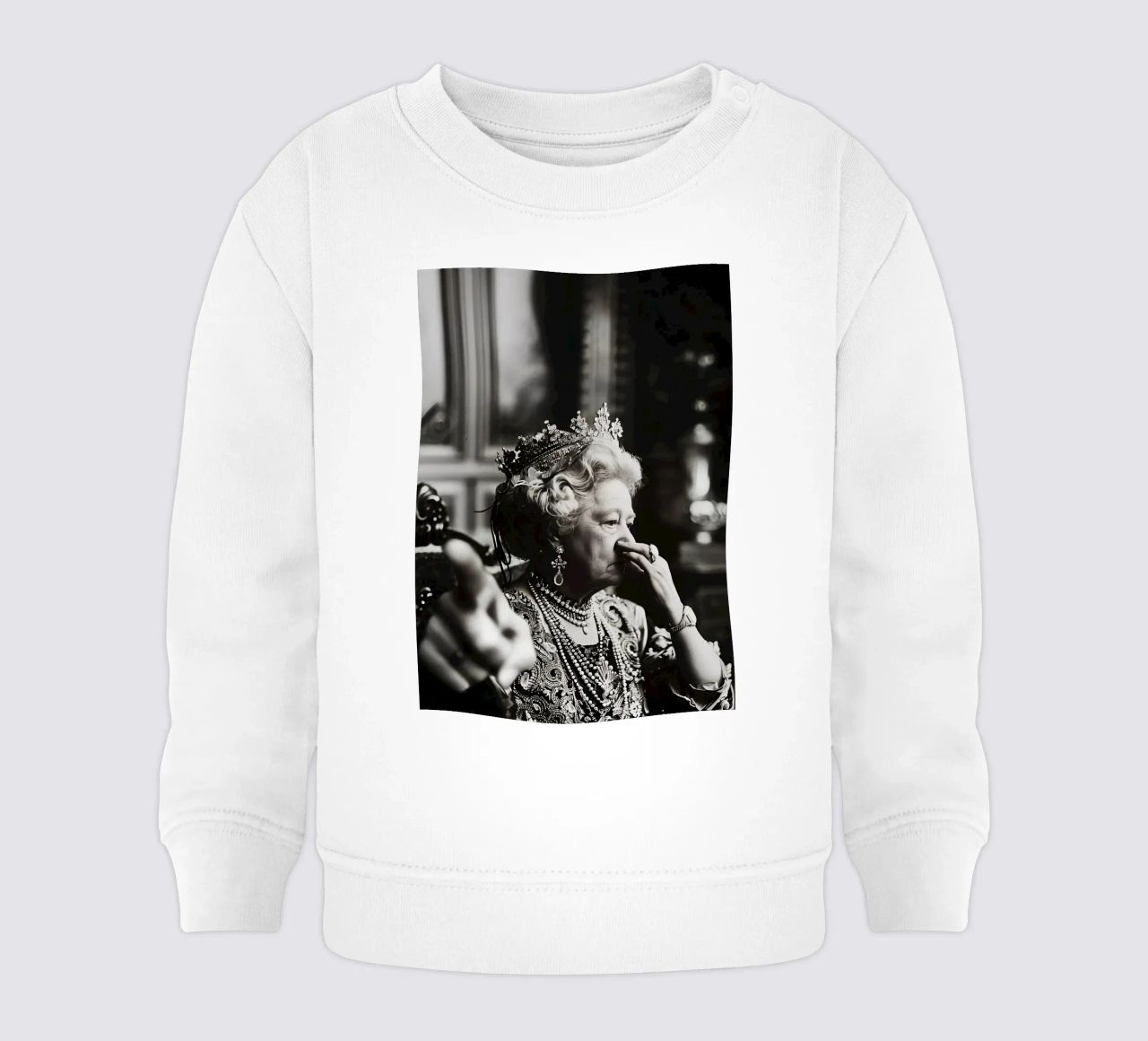 Funny Bathroom Vintage Queen Meme Art sweat pour bébé de kembangross